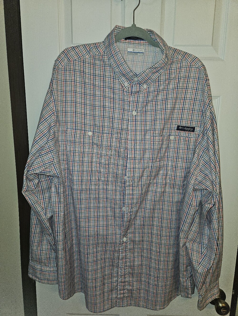 Columbia PFG plaid long-sleeve button-down
